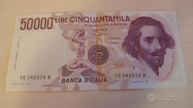 Banconota 50 mila lire Perfetta