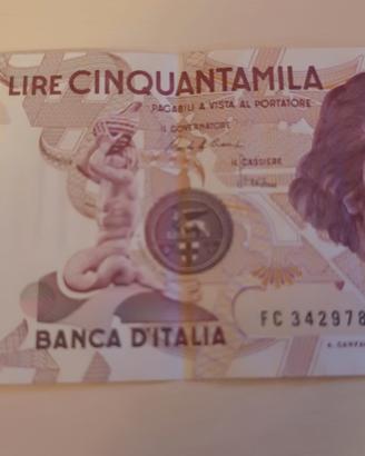 Banconota 50 mila lire Perfetta