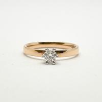 Anello oro 18KT diamante 0.30; SI1 E GIA. SALVINI