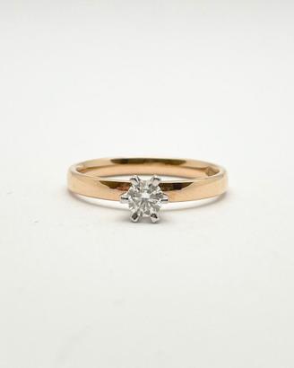 Anello oro 18KT diamante 0.30; SI1 E GIA. SALVINI