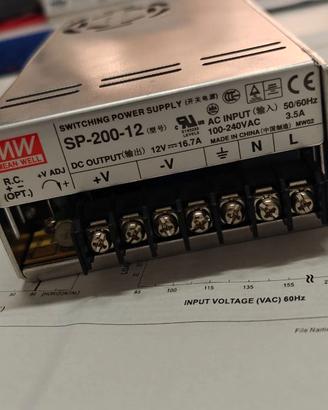 Alimentatore switching 200W 12V