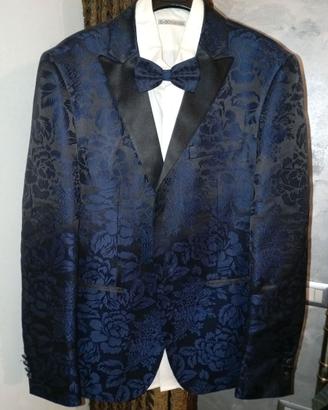 GIACCA UOMO DAMASCATA-CAMICIA-PAPILLON-MATRIMONIO