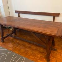 tavolo legno massello 200x70