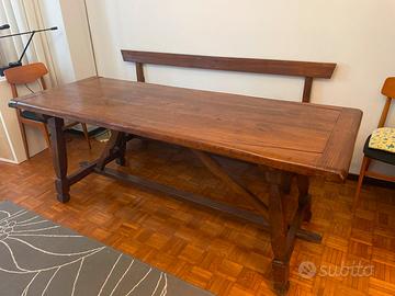 tavolo legno massello 200x70