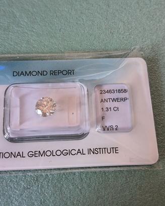 Diamante naturale 1,31 Carati certificato IGI