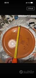 Set di 6 piattini  in terracotta smaltata