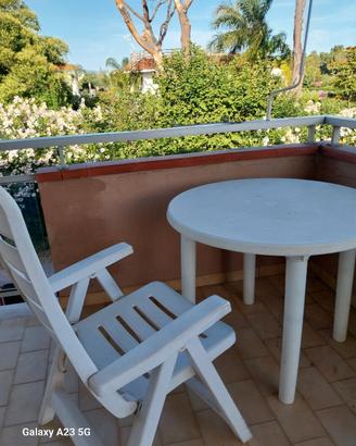 Tavolo rotondo con 2  poltrone 