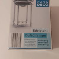 Lampada ad olio profumato in acciaio inox