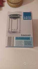 Lampada ad olio profumato in acciaio inox