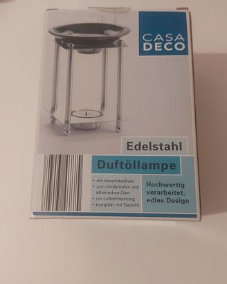 Lampada ad olio profumato in acciaio inox