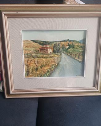 Quadro  ;'Stada di Campagna' mis.41x36