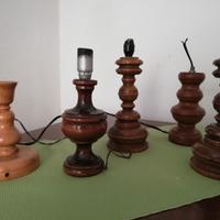 Lampade in legno tornito