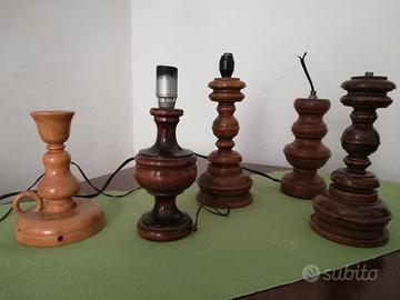 Lampade in legno tornito