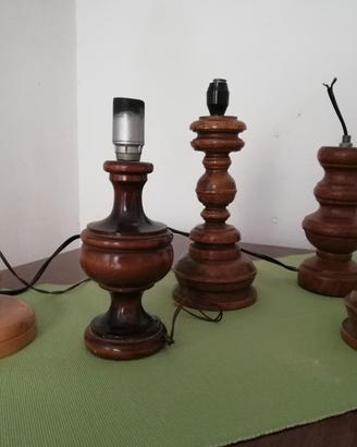 Lampade in legno tornito