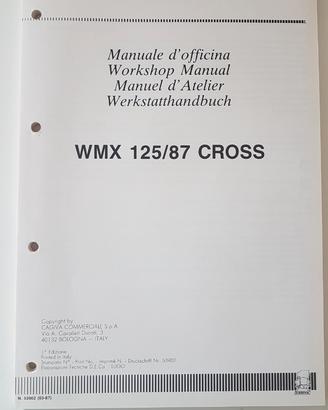Cagiva wmx 125/87 cross manuale d'officina