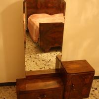 Comodino con specchiera -vintage anni 40