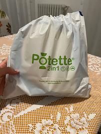 Potette 2 in 1: vasino da viaggio/riduttore wc.