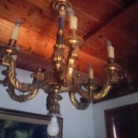 Lampadario in legno primi'900