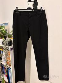 Zara Pantaloni Chino Comfort Elasticizzati Neri