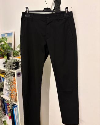 Zara Pantaloni Chino Comfort Elasticizzati Neri