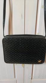 Borsetta vintage autentica, pelle, nera