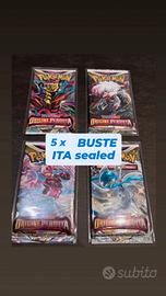 Lotto pokemon 5x buste bustine origine perduta ita