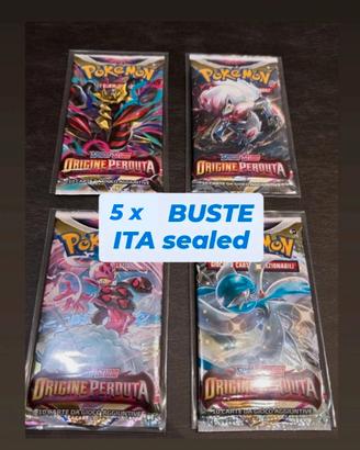 Lotto pokemon 5x buste bustine origine perduta ita
