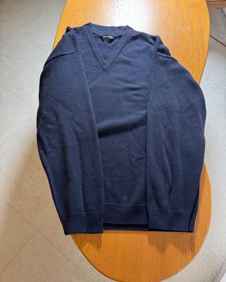 Balenciaga Maglione Uomo in Mohair Navy – Scollo