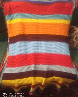 coperta singola colorata in lana 