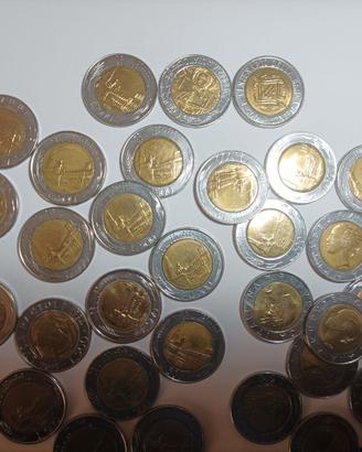 36 monete bimetalliche da lire 500