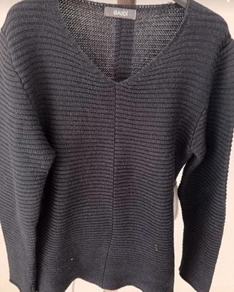Maglione Blu scuro GAUDÌ con Scollo a V