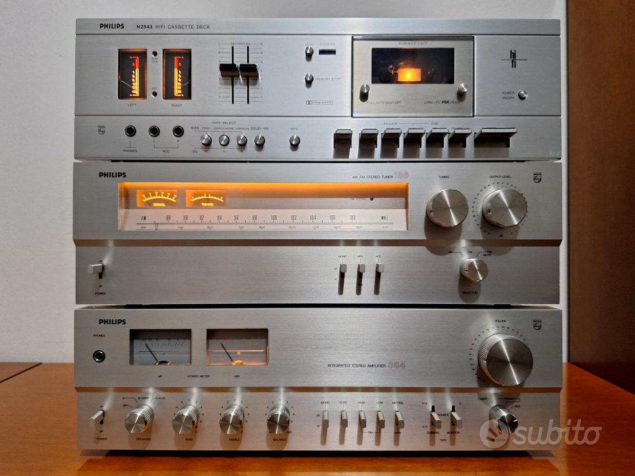 PIASTRA A CASSETTA PHILIPS N 5411 da riparare VINTAGE