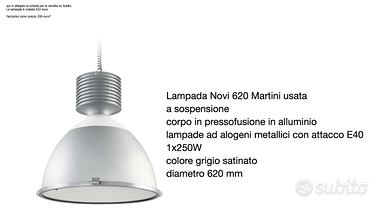 Lampada Novi 620 Martini usata