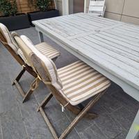 Tavolo 180x90 e sedie da giardino