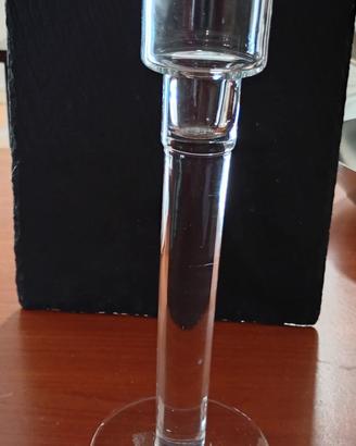Candelabro vintage blomster Ikea vetro trasparente