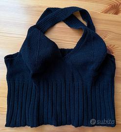 Top Corto incrociato sulla schiena