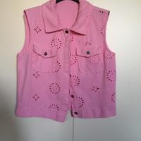 Gilet denim in puro cotone 100% made in italy