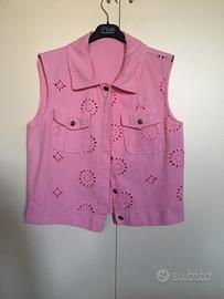 Gilet denim in puro cotone 100% made in italy