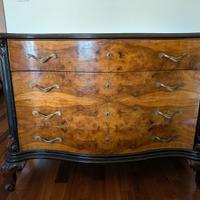 Cassettone classico bombato in radica – 4 cassetti