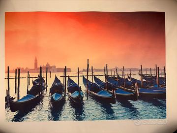 Stampa su tela - Gondole a Venezia