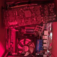 Blocco PC MOBO + CPU (AMD) + VGA (NV) + RAM + PSU