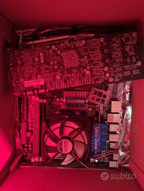 Blocco PC MOBO + CPU (AMD) + VGA (NV) + RAM + PSU