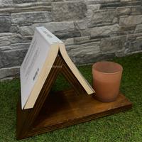 poggia libro in legno