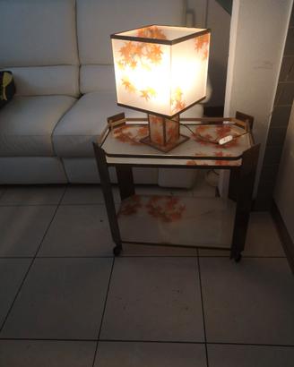 Carrello Portavivande  anni '60/'70 con lampada