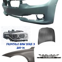 Bmw Serie 3 paraurti cofano frontale airbag 11>14