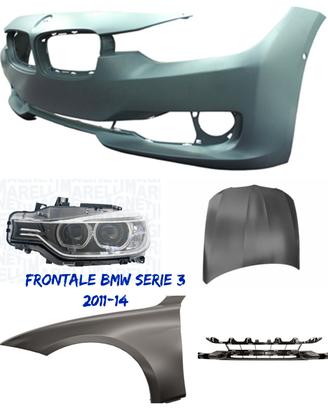 Bmw Serie 3 paraurti cofano frontale airbag 11>14