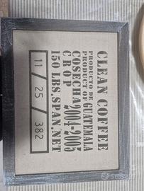 cassettina in legno vintage porta cialde thè caffè