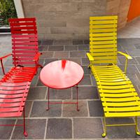 Sdrai e tavolino da esterno