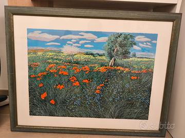 Coppia di serigrafie originali di Franco Azzinari 