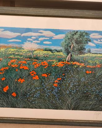 Coppia di serigrafie originali di Franco Azzinari 